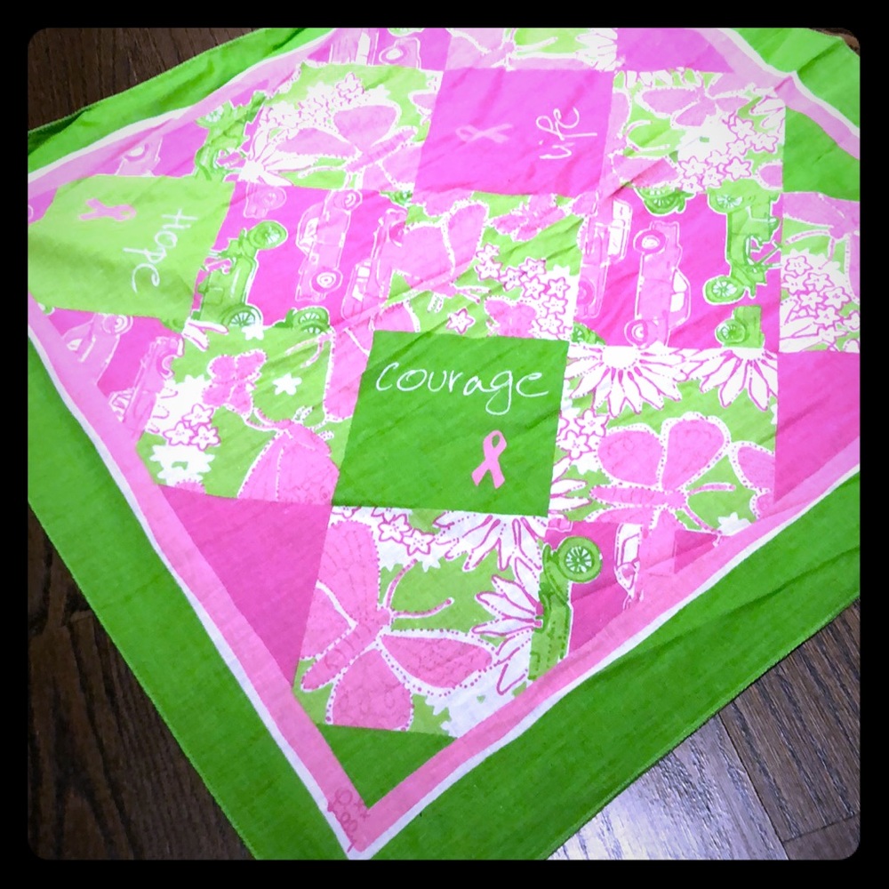 Lilly Pulitzer breast cancer handkerchief